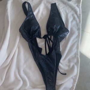 Holo snakeskin one piece